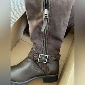 NWOT Sam Edelman Circus Brown Leather and Suede Tall Boots